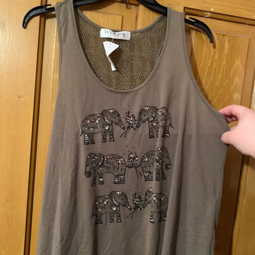 Dark green tank top